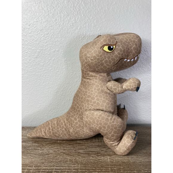 Jurassic World T-Rex Dinosaur Plush Toy Universal Studios Brown Stuffed Animal - Picture 6 of 10